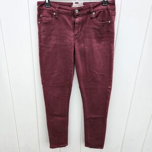Altar'd State Women Red Burgundy Maroon Colored Jeans Size 28/7 Skinny